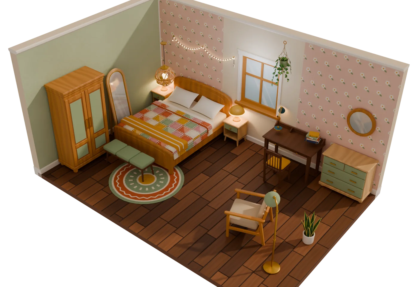 Bedroom cut-away